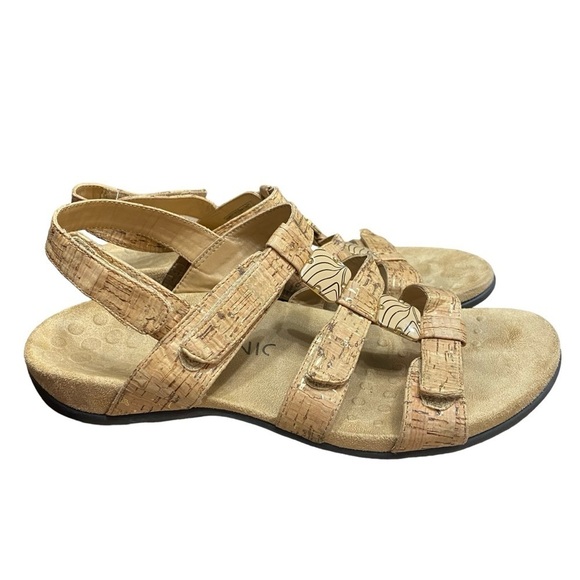 Vionic “Amber” Tan Cork Adjustable Sandal Size 9 - Picture 2 of 11